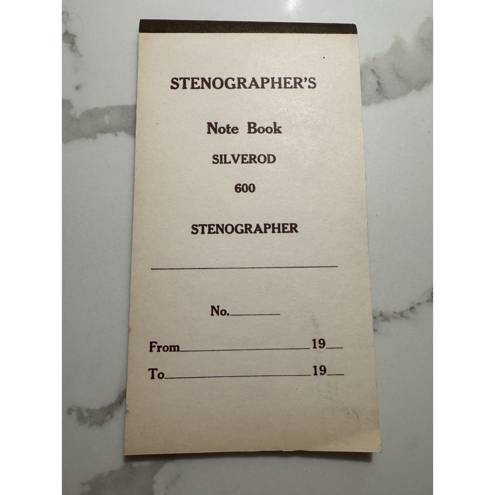 Stenographer's Notebook Silverod No. 600 New Unused Lined Pages Vintage - Picture 1 of 4
